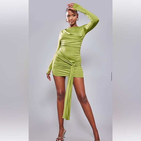PLT Green Mini Dress - Picture 1 of 2
